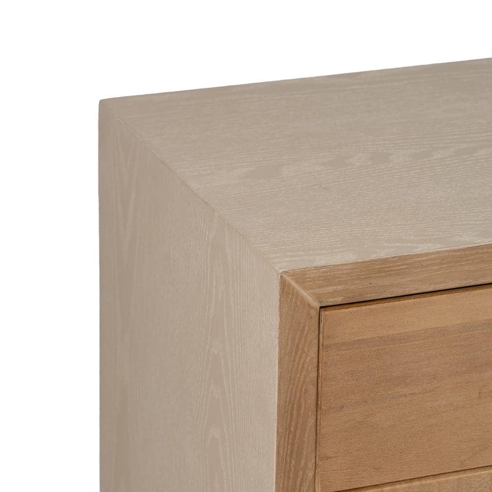 Aparador Blanco de Madera Natural y Metal AIKO 148 cm - Estilo Moderno y Funcionalidad para Salones y Comedores - Imagen 3