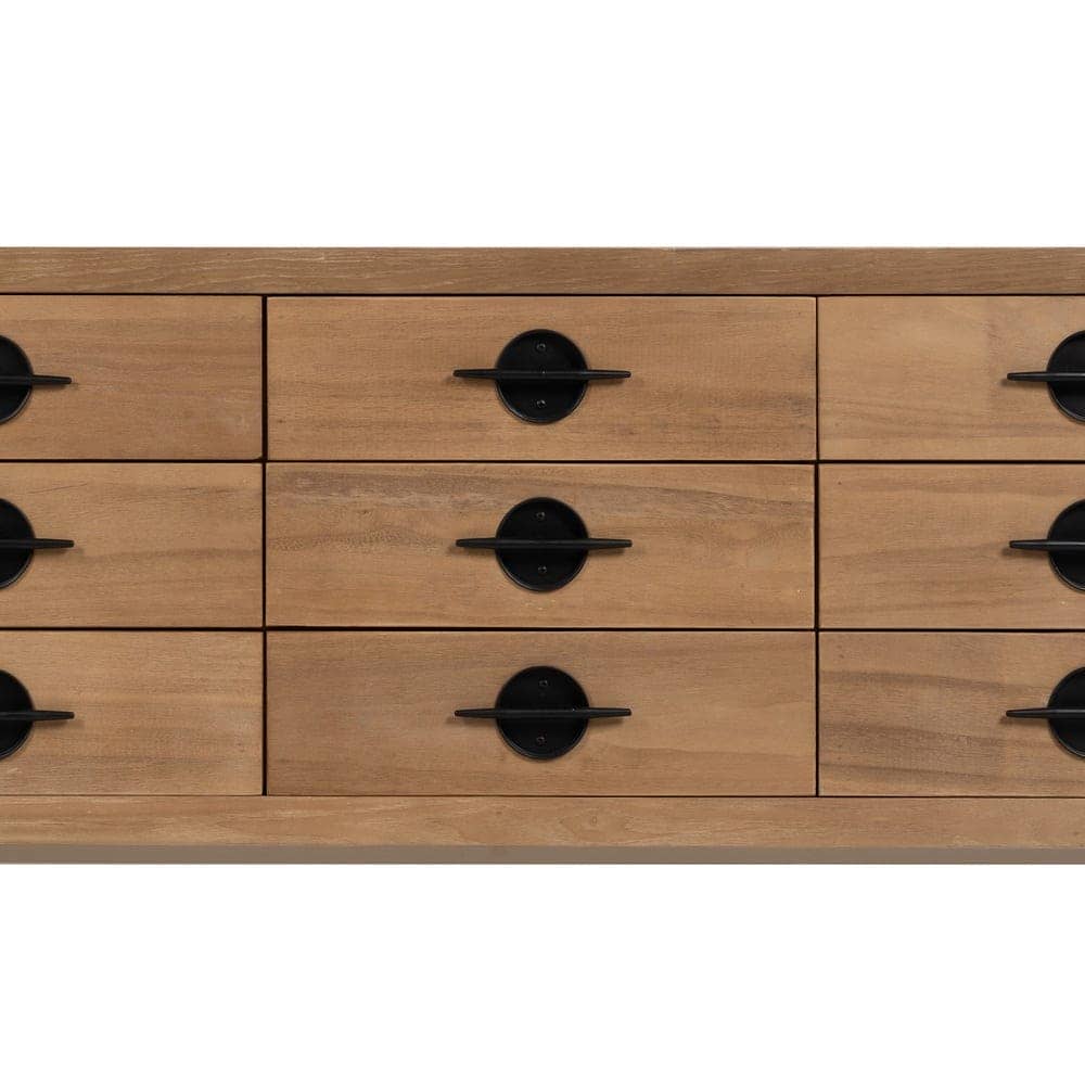 Aparador Blanco de Madera Natural y Metal AIKO 148 cm - Estilo Moderno y Funcionalidad para Salones y Comedores - Imagen 4
