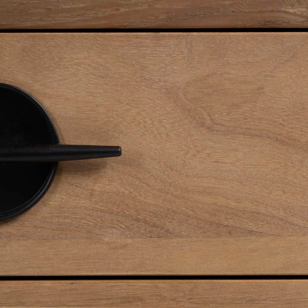 Aparador Blanco de Madera Natural y Metal AIKO 148 cm - Estilo Moderno y Funcionalidad para Salones y Comedores - Imagen 7