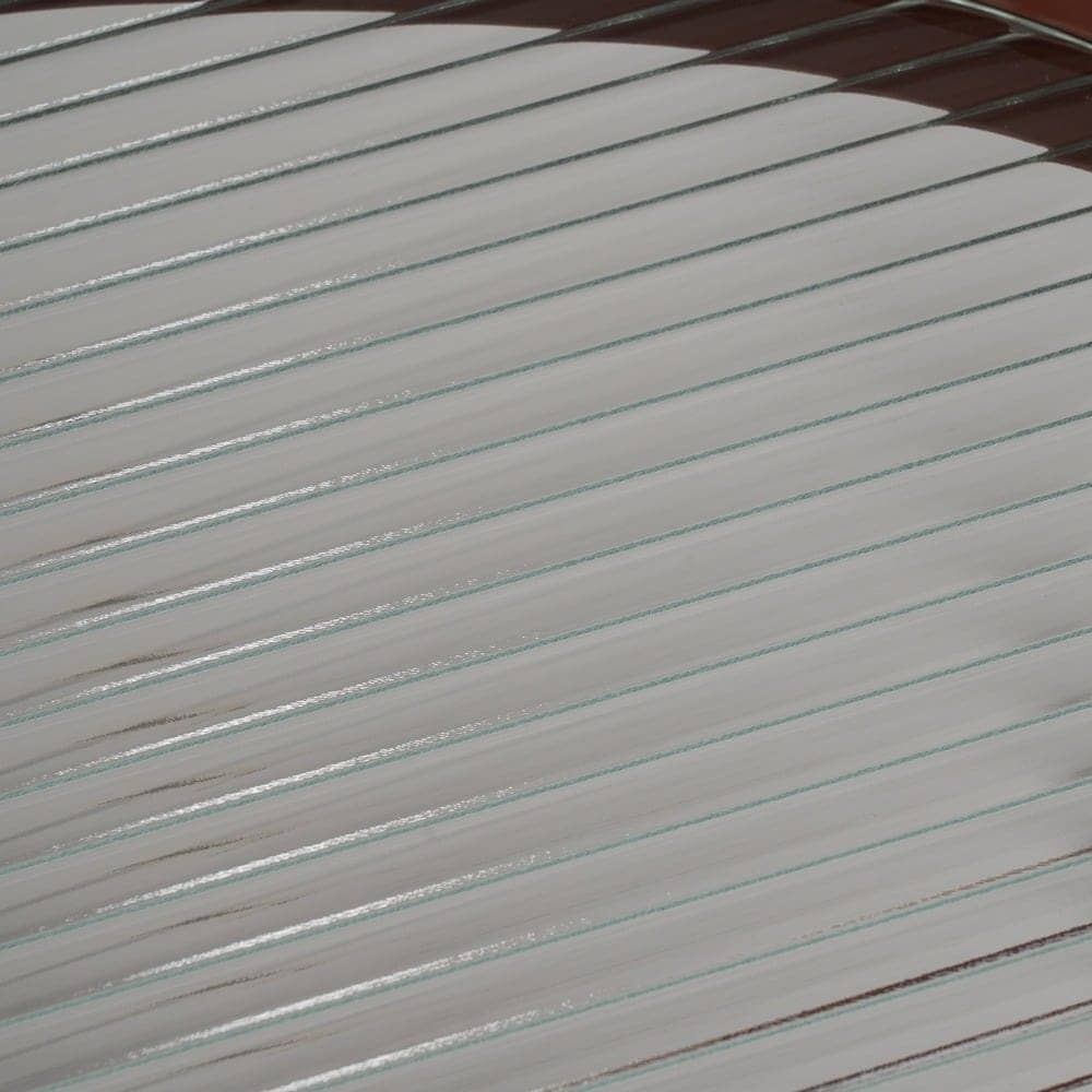 Mesita Teja de Metal y Cristal 54 cm - Diseño Moderno y Elegante para Salones y Dormitorios - Imagen 4
