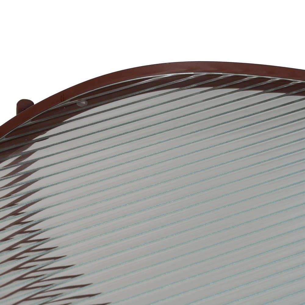 Mesa de Centro Moderna de Metal y Cristal Teja - Diseño Elegante y Funcional 78x68x37 cm - Imagen 3
