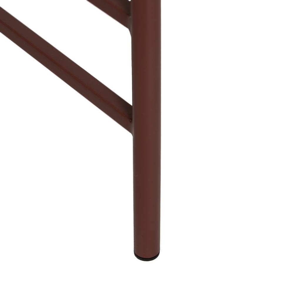 Mesa de Centro Moderna de Metal y Cristal Teja - Diseño Elegante y Funcional 78x68x37 cm - Imagen 7