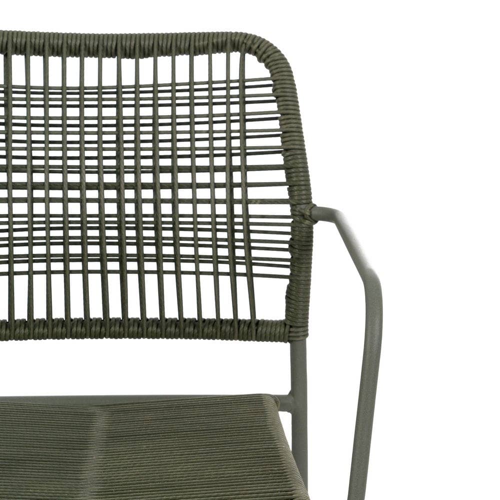Silla Apilable Verde de Polietileno y Acero 53x63x78 cm - Imagen 4