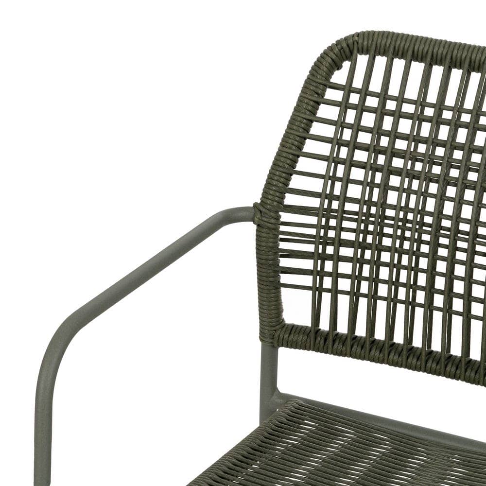 Silla Apilable Verde de Polietileno y Acero 53x63x78 cm - Imagen 5