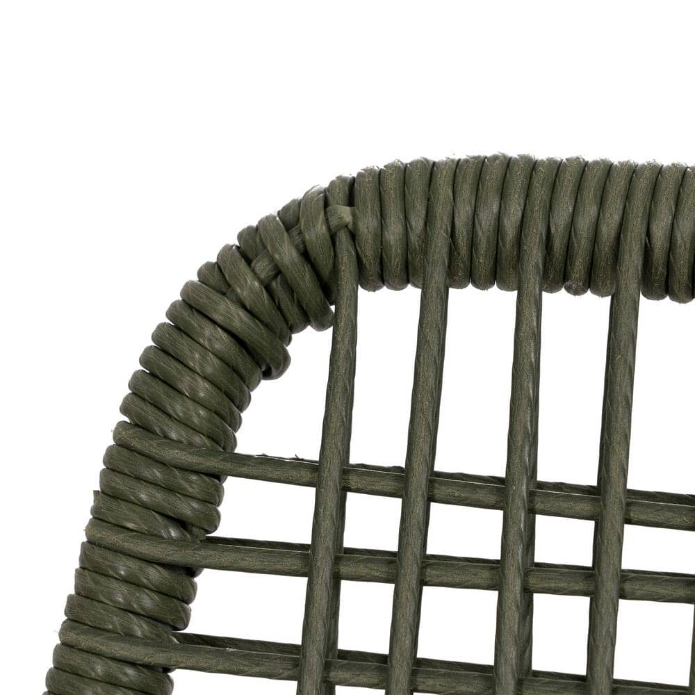 Silla Apilable Verde de Polietileno y Acero 53x63x78 cm - Imagen 7