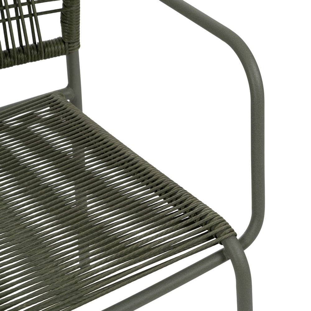 Silla Apilable Verde de Polietileno y Acero 53x63x78 cm - Imagen 8