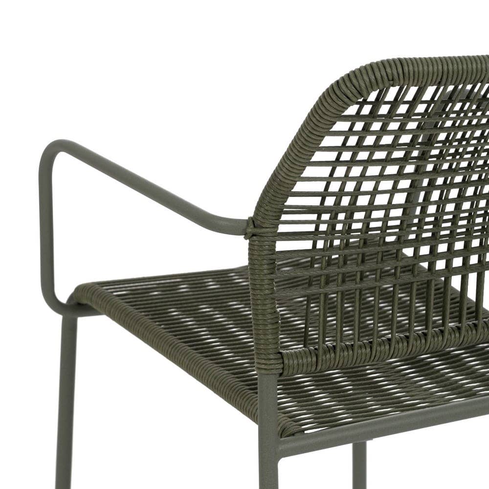 Silla Apilable Verde de Polietileno y Acero 53x63x78 cm - Imagen 9