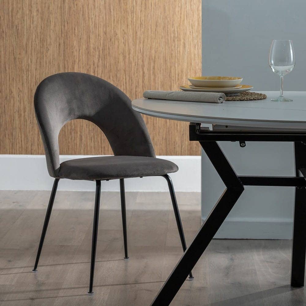 Silla Taupe de Poliéster y Metal, 49x60x81 cm, No Apilable - Imagen 13