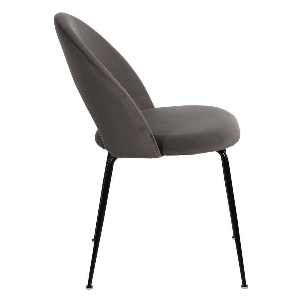 Silla Taupe de Poliéster y Metal, 49x60x81 cm, No Apilable - Imagen 2