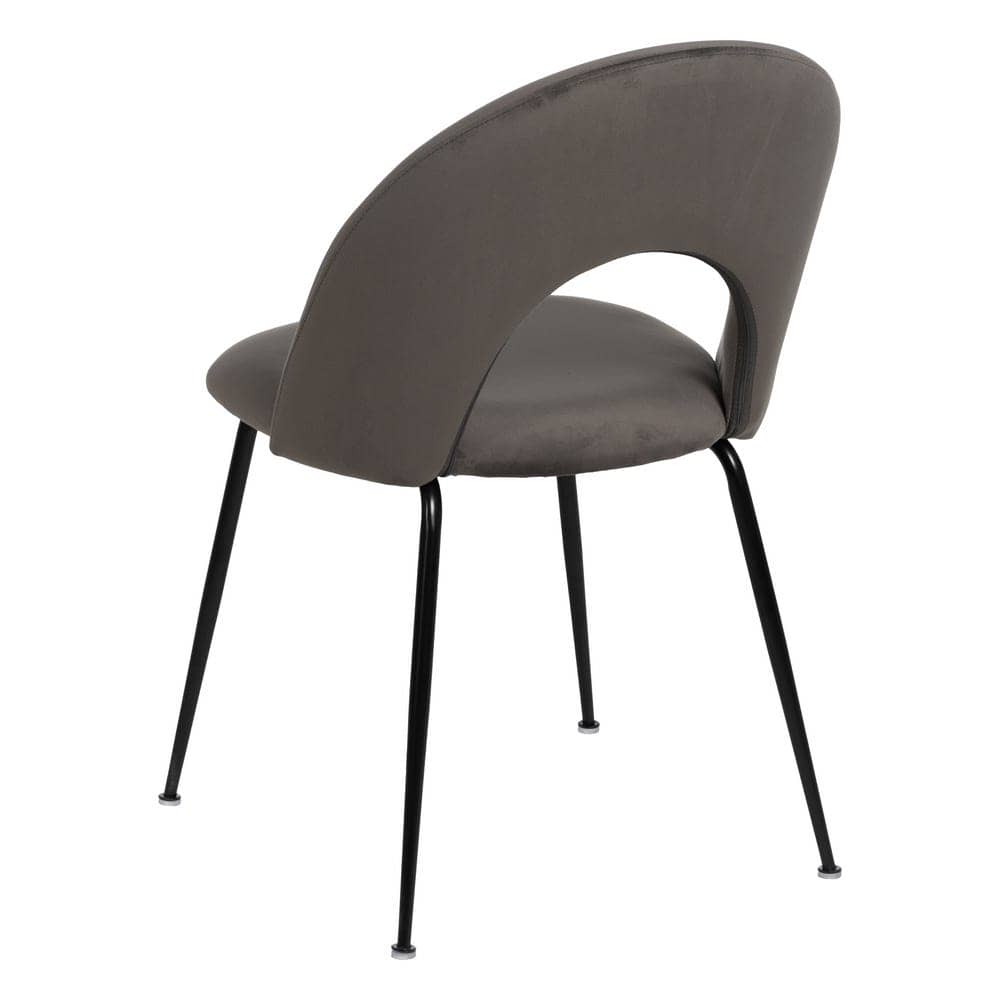 Silla Taupe de Poliéster y Metal, 49x60x81 cm, No Apilable - Imagen 3