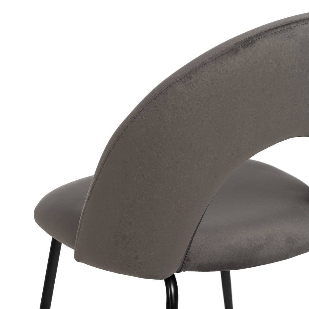 Silla Taupe de Poliéster y Metal, 49x60x81 cm, No Apilable - Imagen 9
