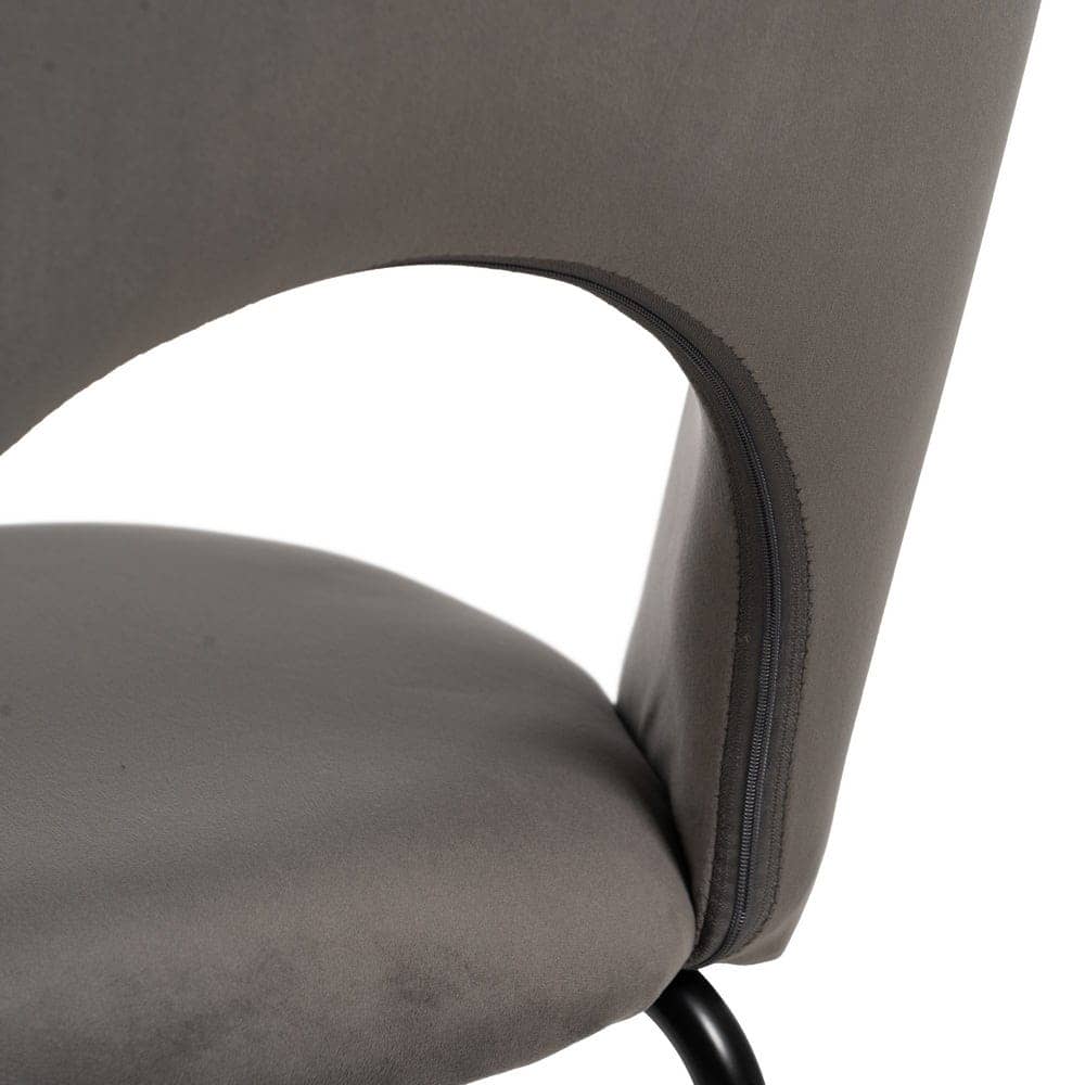 Silla Taupe de Poliéster y Metal, 49x60x81 cm, No Apilable - Imagen 10