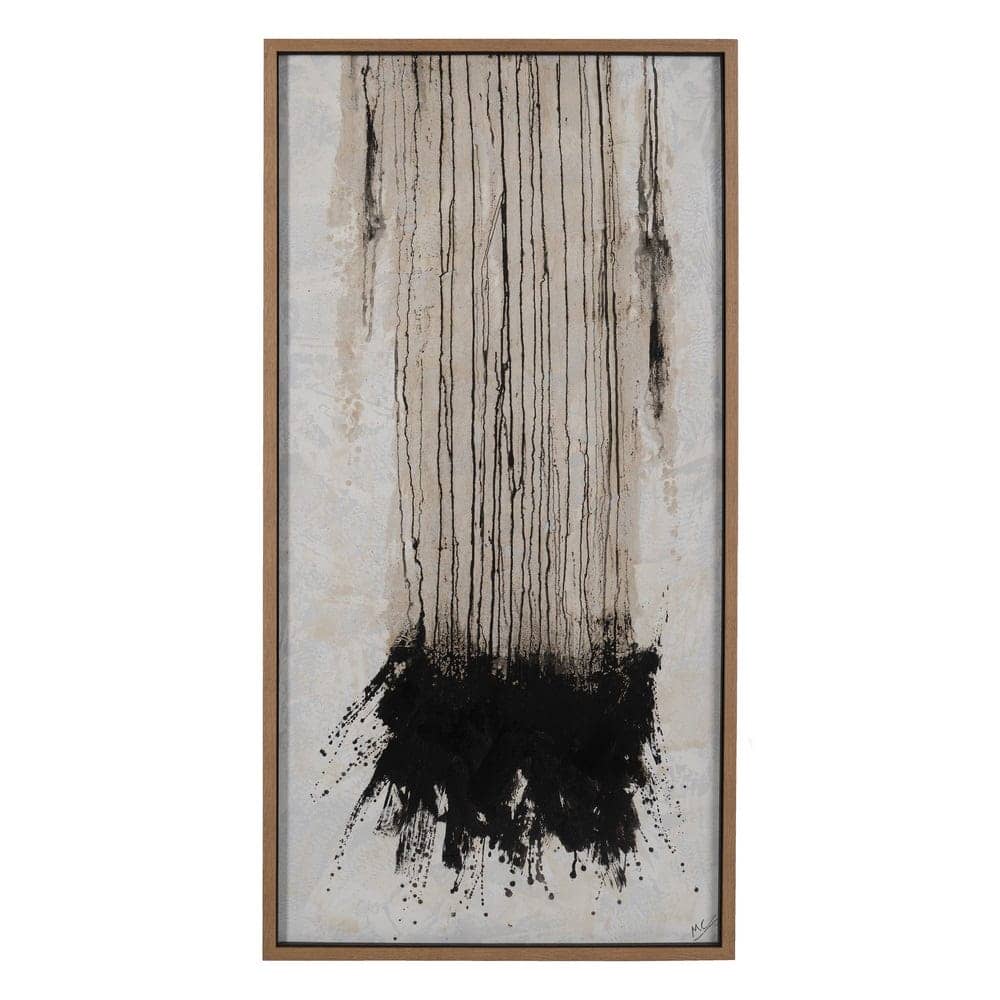 Cuadro Pintura Abstracto 2/M 70x140 cm - Madera de Ayous y Cristal, Pintado a Mano - Imagen 3