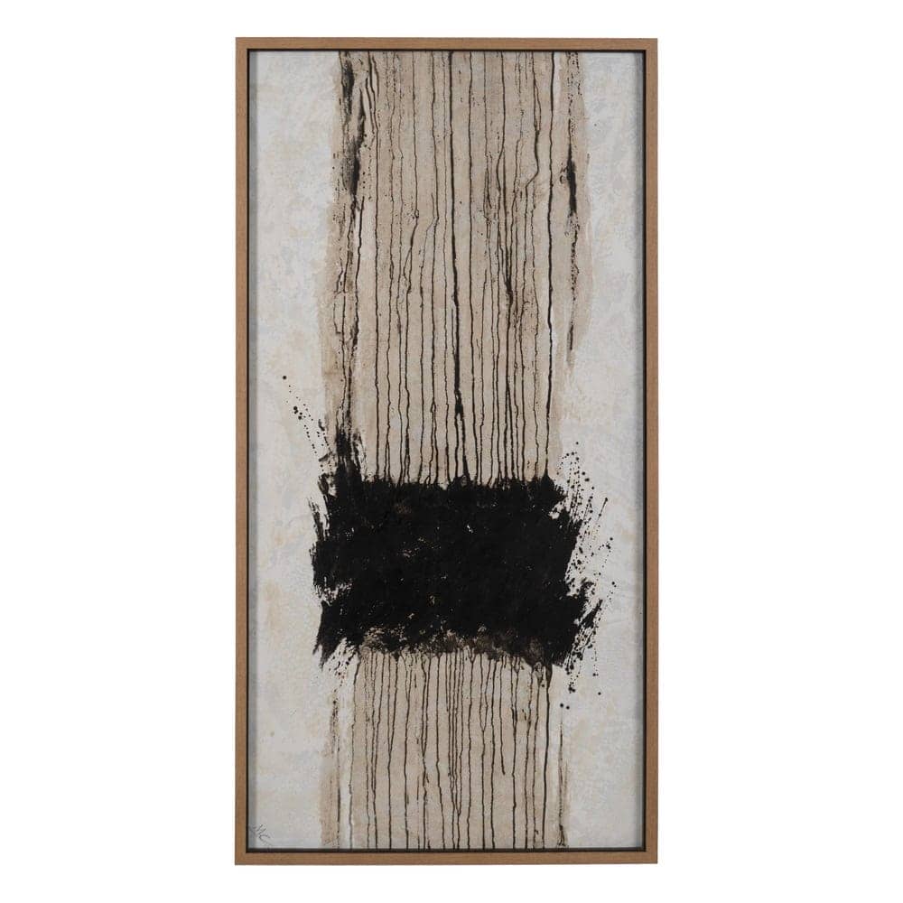 Cuadro Pintura Abstracto 2/M 70x140 cm - Madera de Ayous y Cristal, Pintado a Mano - Imagen 4