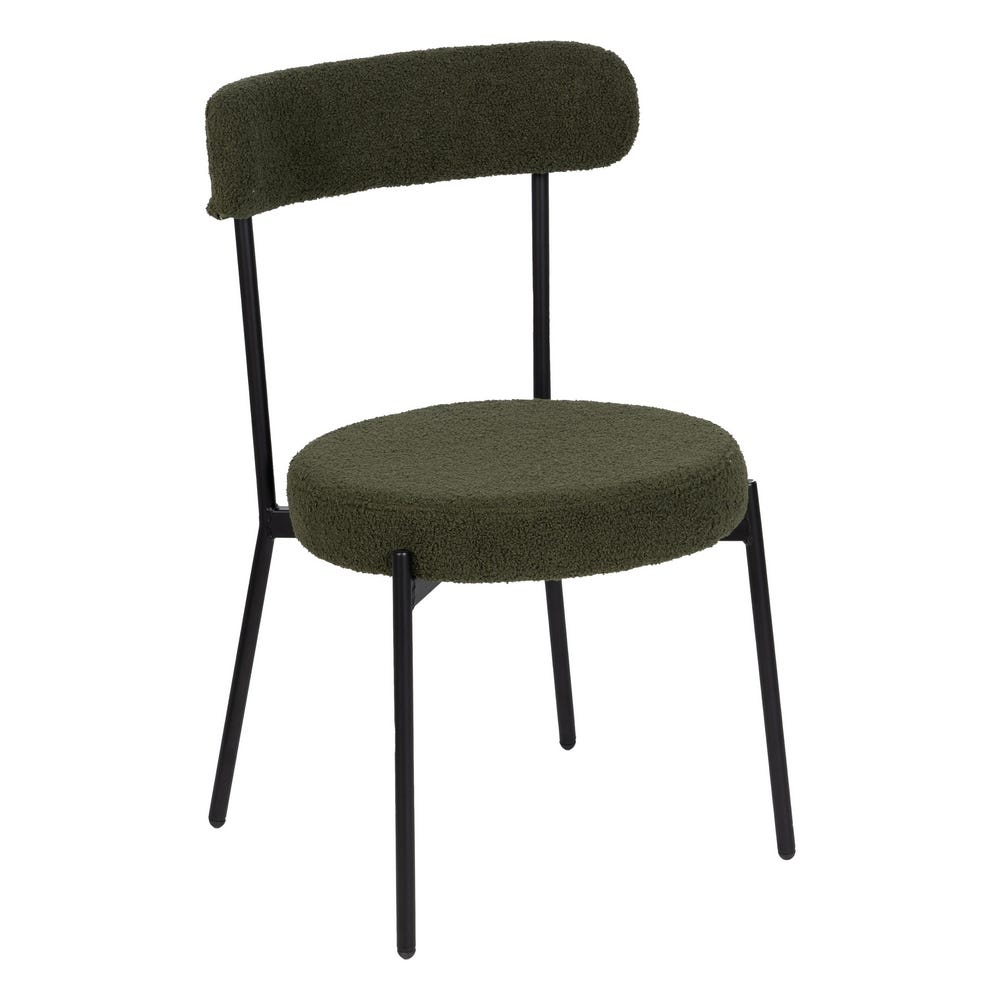 Pack de 2 Sillas Verde-Negro Tejido-Metal 49 x 49 x 80 cm - Imagen 2