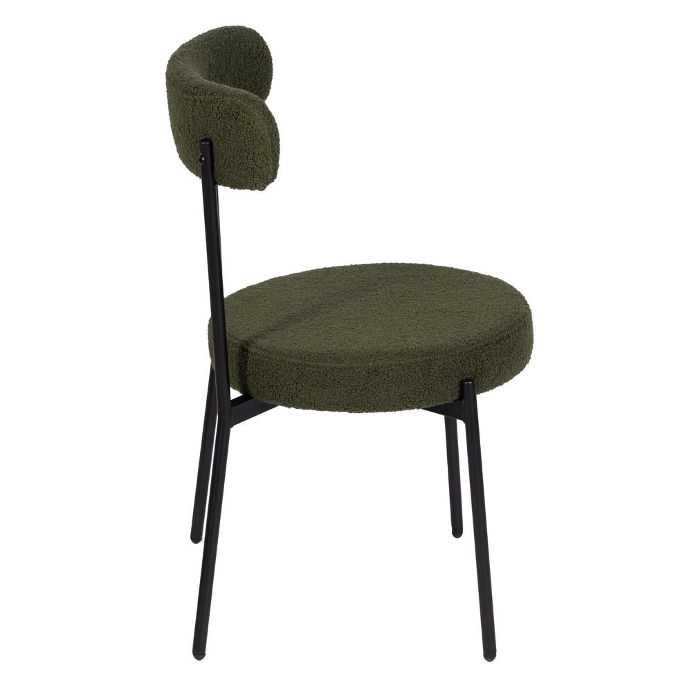 Pack de 2 Sillas Verde-Negro Tejido-Metal 49 x 49 x 80 cm - Imagen 3