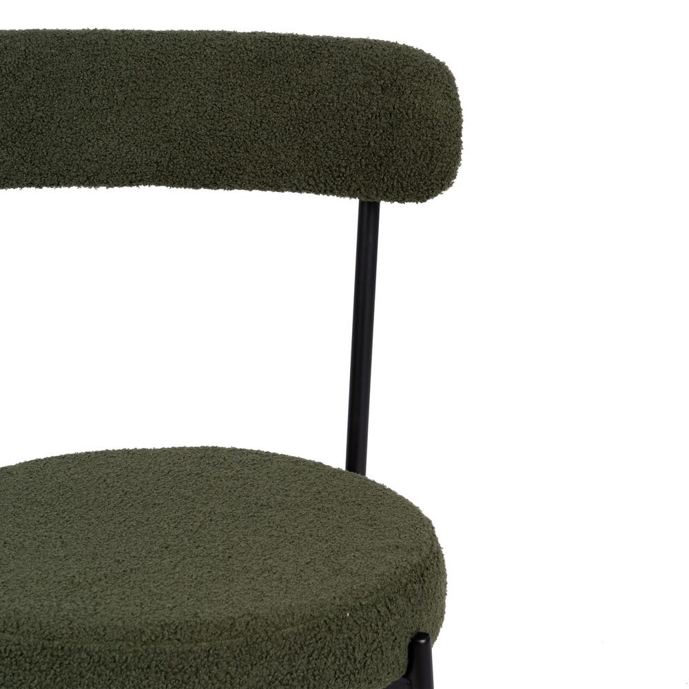Pack de 2 Sillas Verde-Negro Tejido-Metal 49 x 49 x 80 cm - Imagen 5