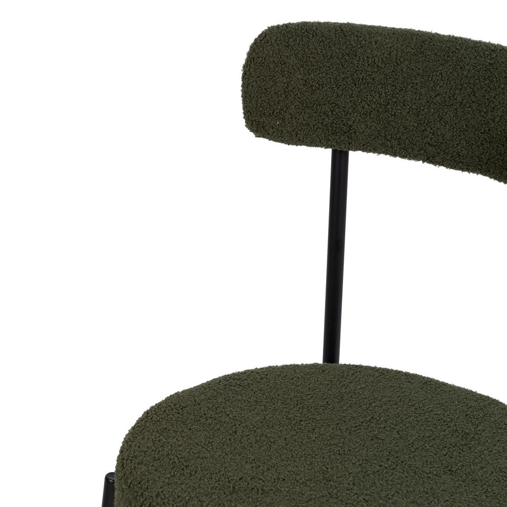 Pack de 2 Sillas Verde-Negro Tejido-Metal 49 x 49 x 80 cm - Imagen 6