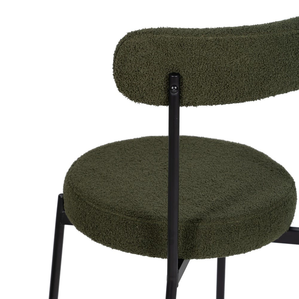 Pack de 2 Sillas Verde-Negro Tejido-Metal 49 x 49 x 80 cm - Imagen 9