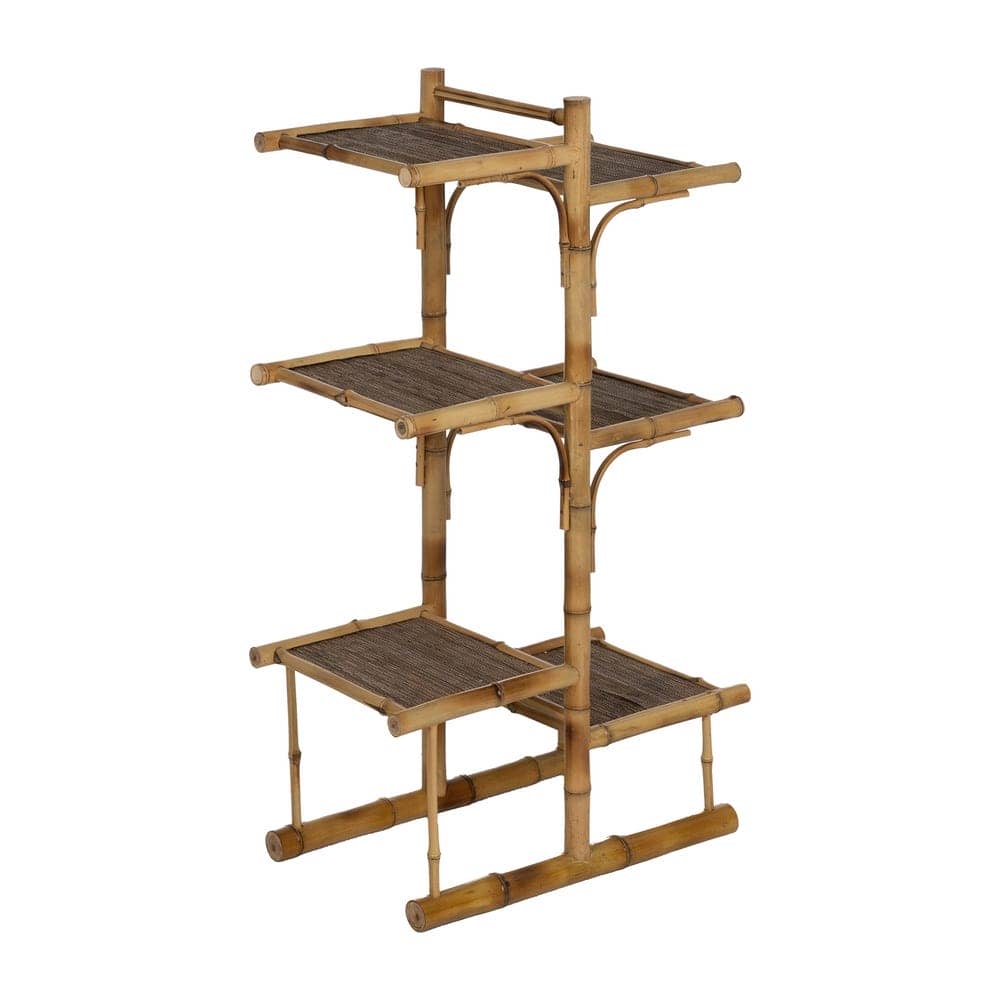 Estantería Natural de Bambú de 100 cm con Estantes Pequeños - Mueble Compacto y Elegante para Decoración y Almacenamiento - Imagen 2