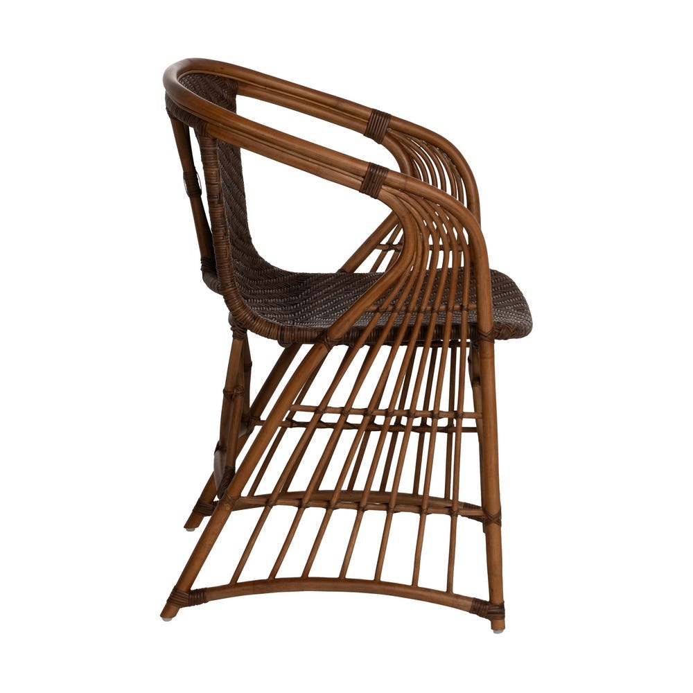 Sillón de ratán natural para salón o decoración – 57 x 59 x 84 cm - Imagen 2