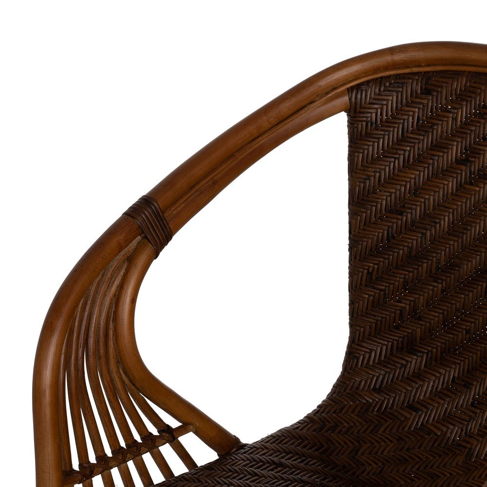 Sillón de ratán natural para salón o decoración – 57 x 59 x 84 cm - Imagen 5