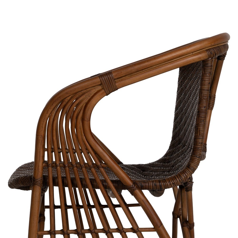 Sillón de ratán natural para salón o decoración – 57 x 59 x 84 cm - Imagen 6