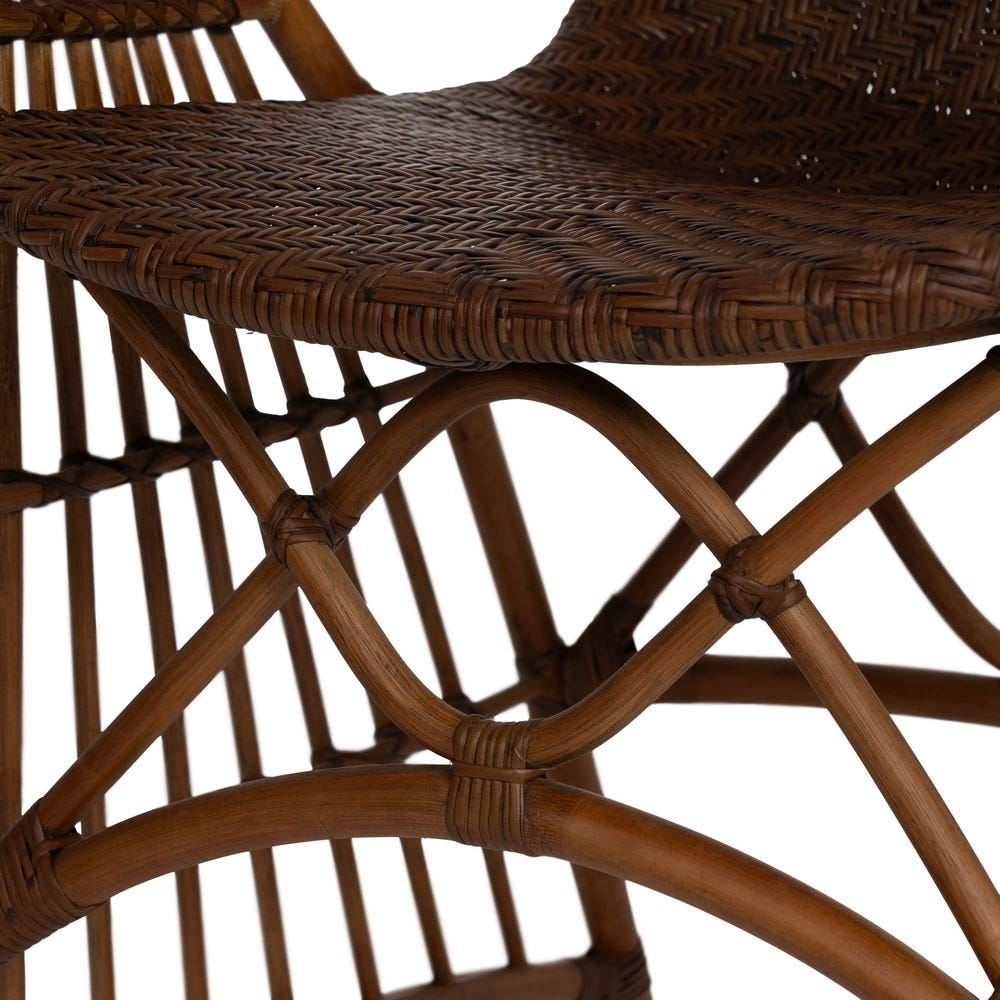 Sillón de ratán natural para salón o decoración – 57 x 59 x 84 cm - Imagen 8