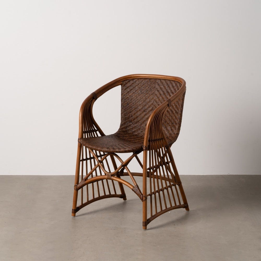 Sillón de ratán natural para salón o decoración – 57 x 59 x 84 cm - Imagen 17