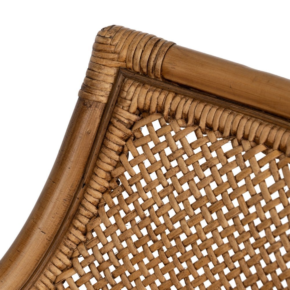 Sillón de ratán marrón para decoración – 56 x 54 x 84 cm - Imagen 7