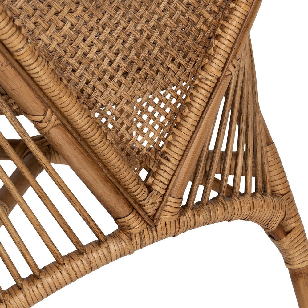 Sillón de ratán marrón para decoración – 56 x 54 x 84 cm - Imagen 10