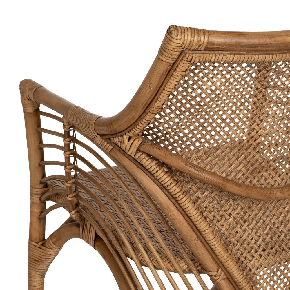 Sillón de ratán marrón para decoración – 56 x 54 x 84 cm - Imagen 13