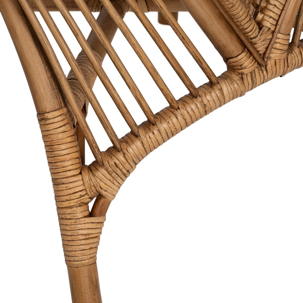 Sillón de ratán marrón para decoración – 56 x 54 x 84 cm - Imagen 15