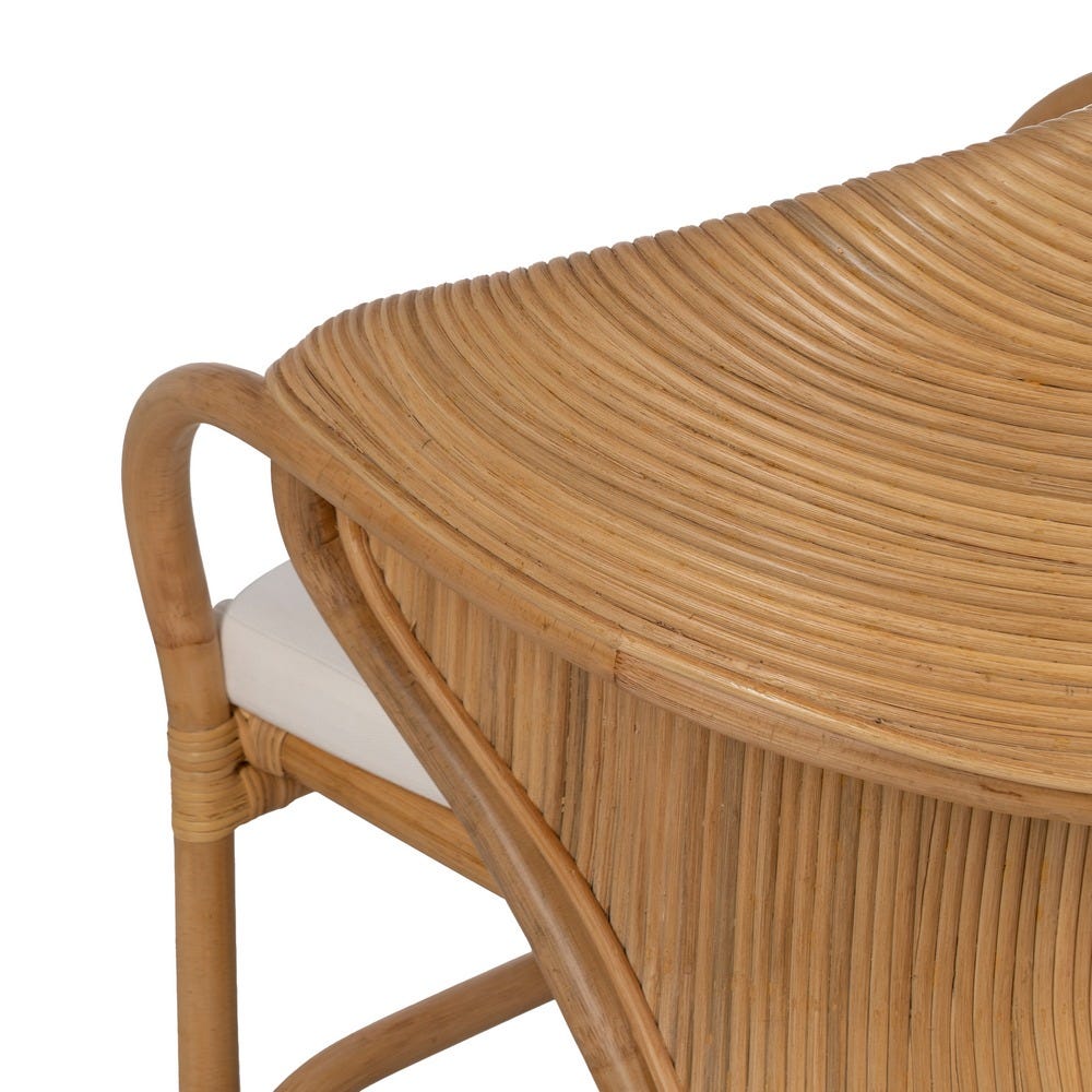 Sillón de ratán natural para salón o decoración estilo boho – 65 x 63 x 78 cm - Imagen 11
