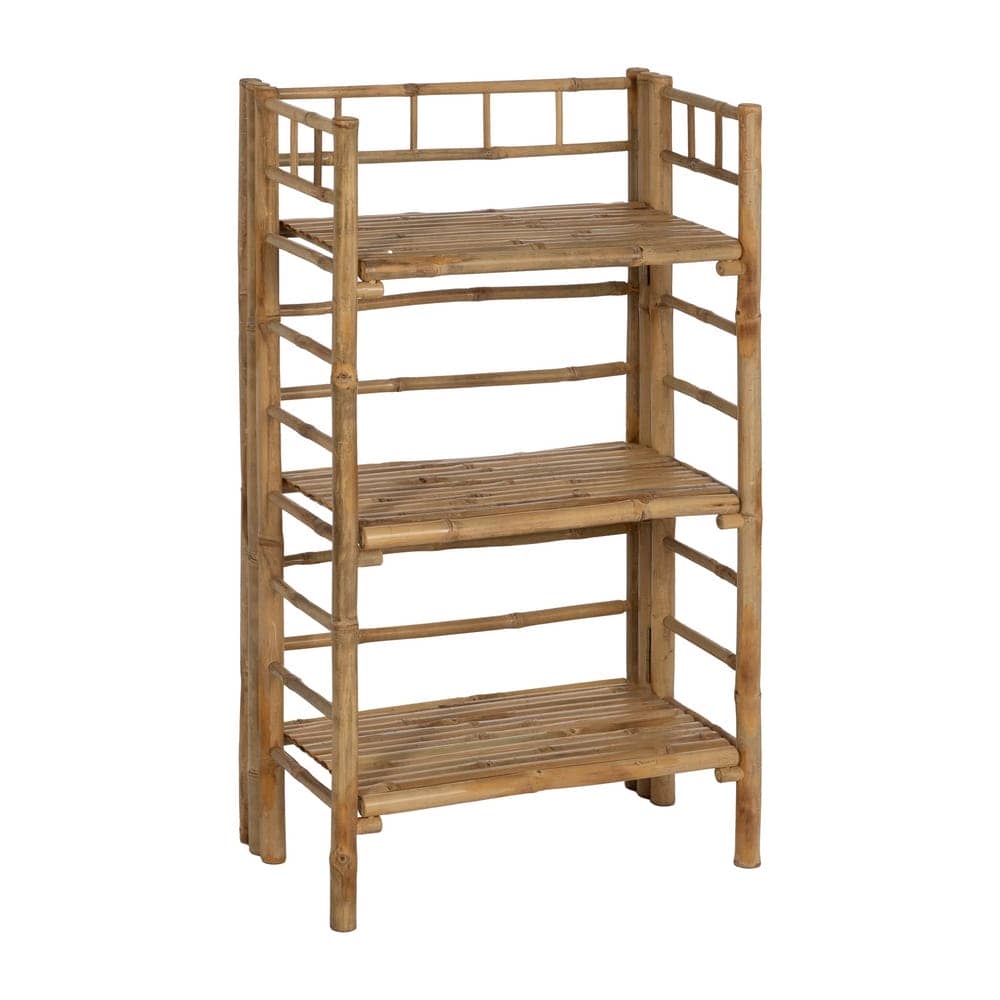Estantería Compacta de Bambú Natural 104 cm - Mueble Ecológico y Funcional para Salón, Oficina y Pasillo - Imagen 2