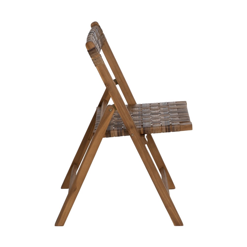 Silla plegable de madera natural estilo contract – 51 x 60 x 80,5 cm - Imagen 2