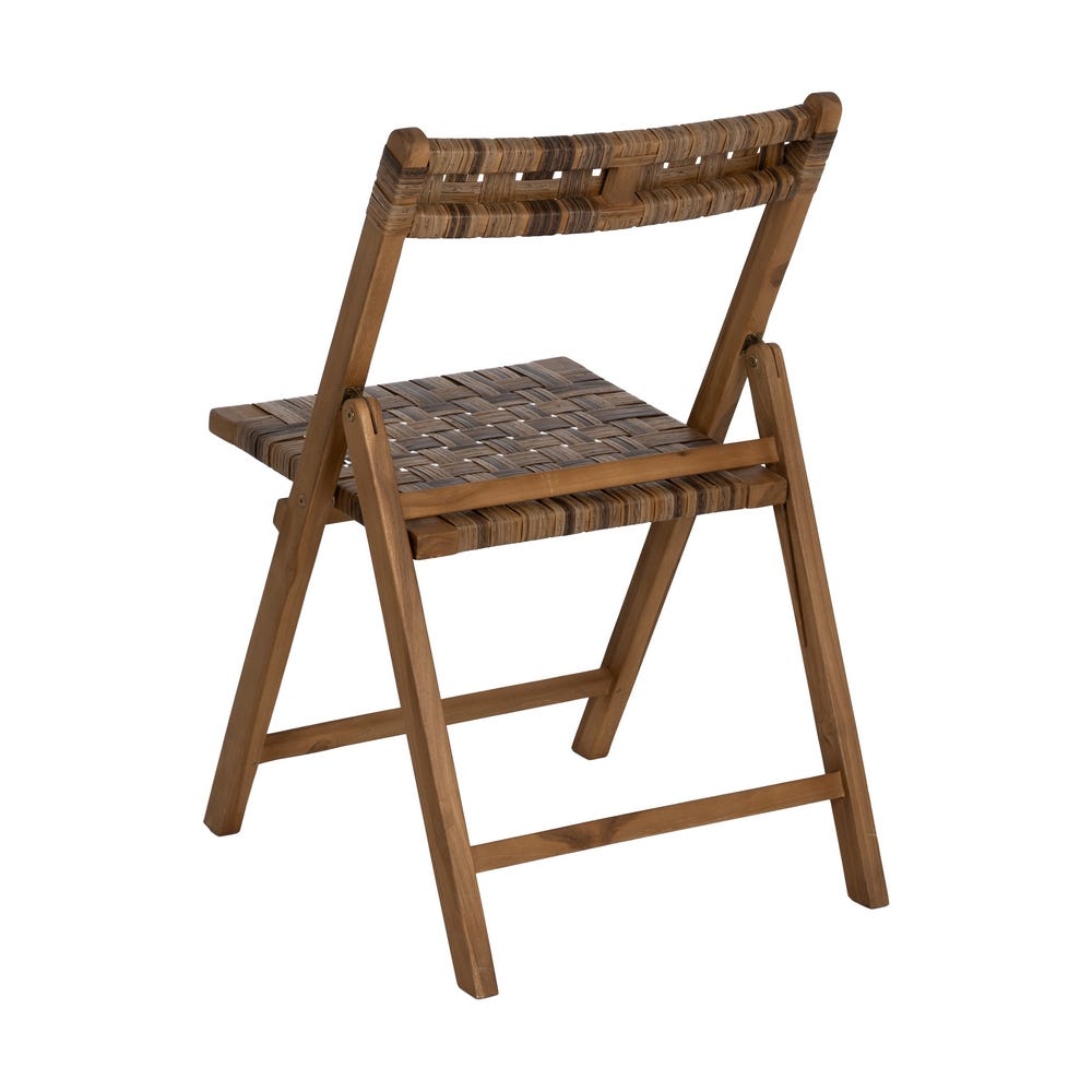 Silla plegable de madera natural estilo contract – 51 x 60 x 80,5 cm - Imagen 3