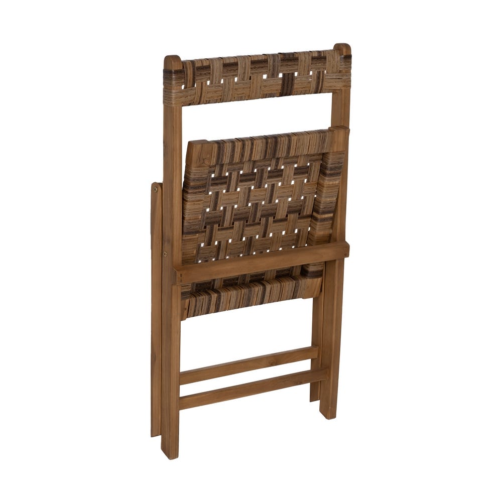 Silla plegable de madera natural estilo contract – 51 x 60 x 80,5 cm - Imagen 4