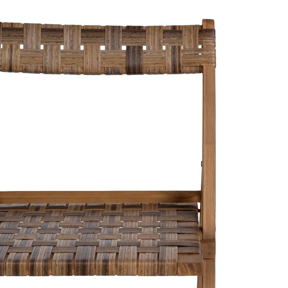 Silla plegable de madera natural estilo contract – 51 x 60 x 80,5 cm - Imagen 5