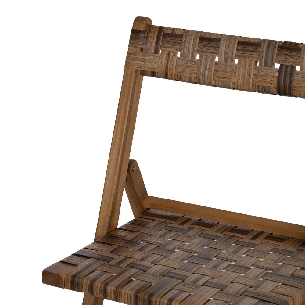 Silla plegable de madera natural estilo contract – 51 x 60 x 80,5 cm - Imagen 6