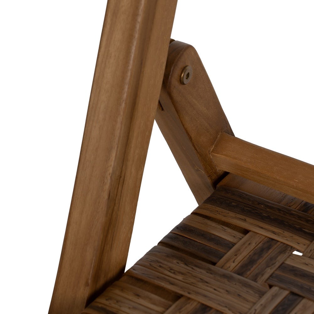 Silla plegable de madera natural estilo contract – 51 x 60 x 80,5 cm - Imagen 9