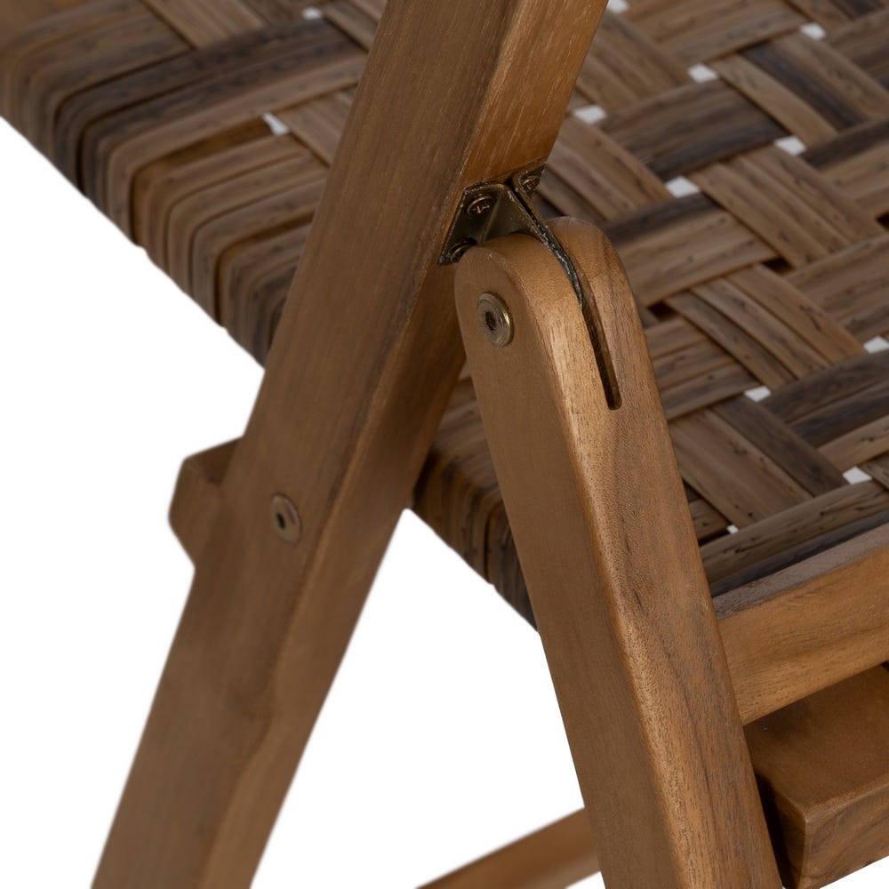 Silla plegable de madera natural estilo contract – 51 x 60 x 80,5 cm - Imagen 10