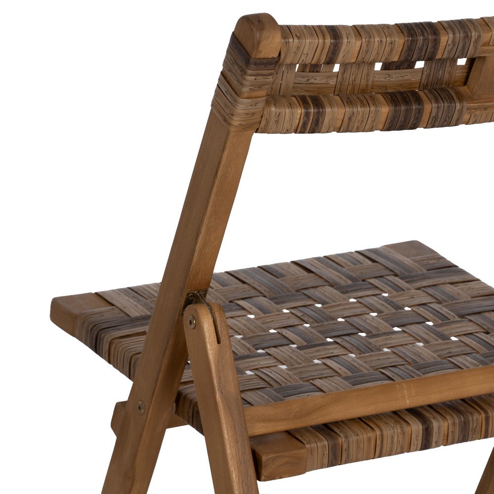 Silla plegable de madera natural estilo contract – 51 x 60 x 80,5 cm - Imagen 12