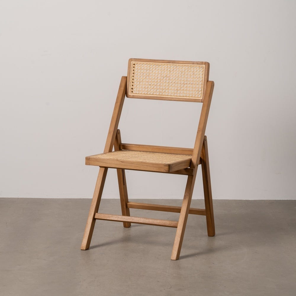 Silla plegable de madera natural para cocina o eventos contract – 49 x 59 x 87 cm - Imagen 15