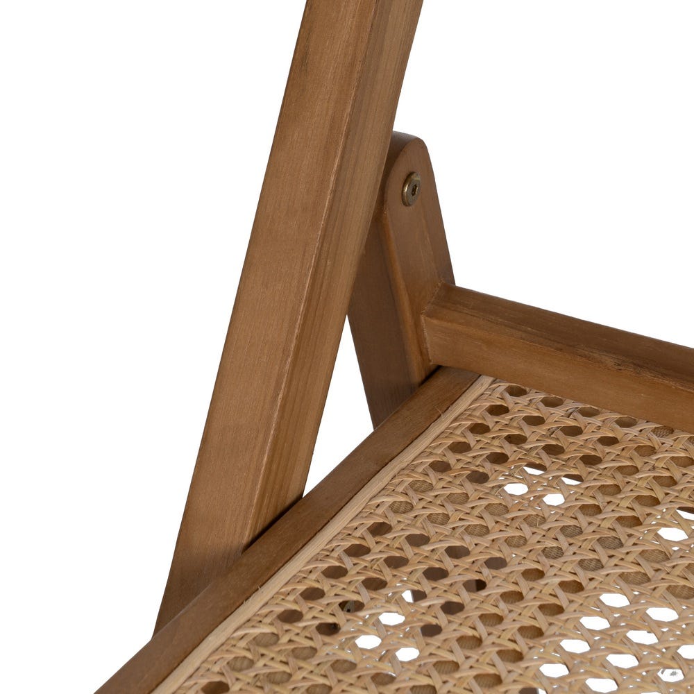 Silla plegable de madera natural para cocina o eventos contract – 49 x 59 x 87 cm - Imagen 8