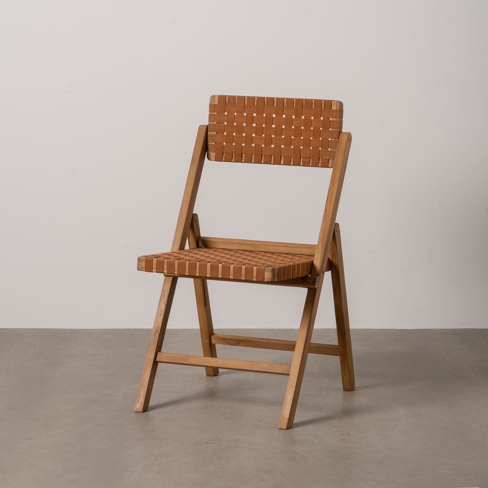 Silla plegable de madera natural en acabado negro estilo contract – 49 x 58 x 87,5 cm - Imagen 13