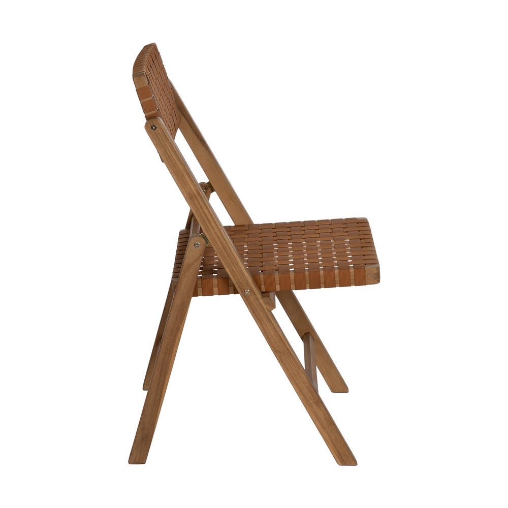 Silla plegable de madera natural en acabado negro estilo contract – 49 x 58 x 87,5 cm - Imagen 2