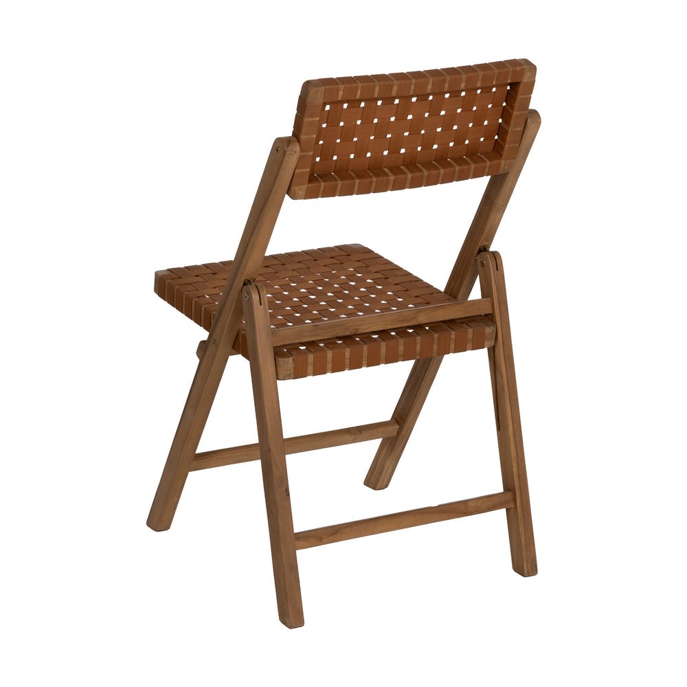 Silla plegable de madera natural en acabado negro estilo contract – 49 x 58 x 87,5 cm - Imagen 3