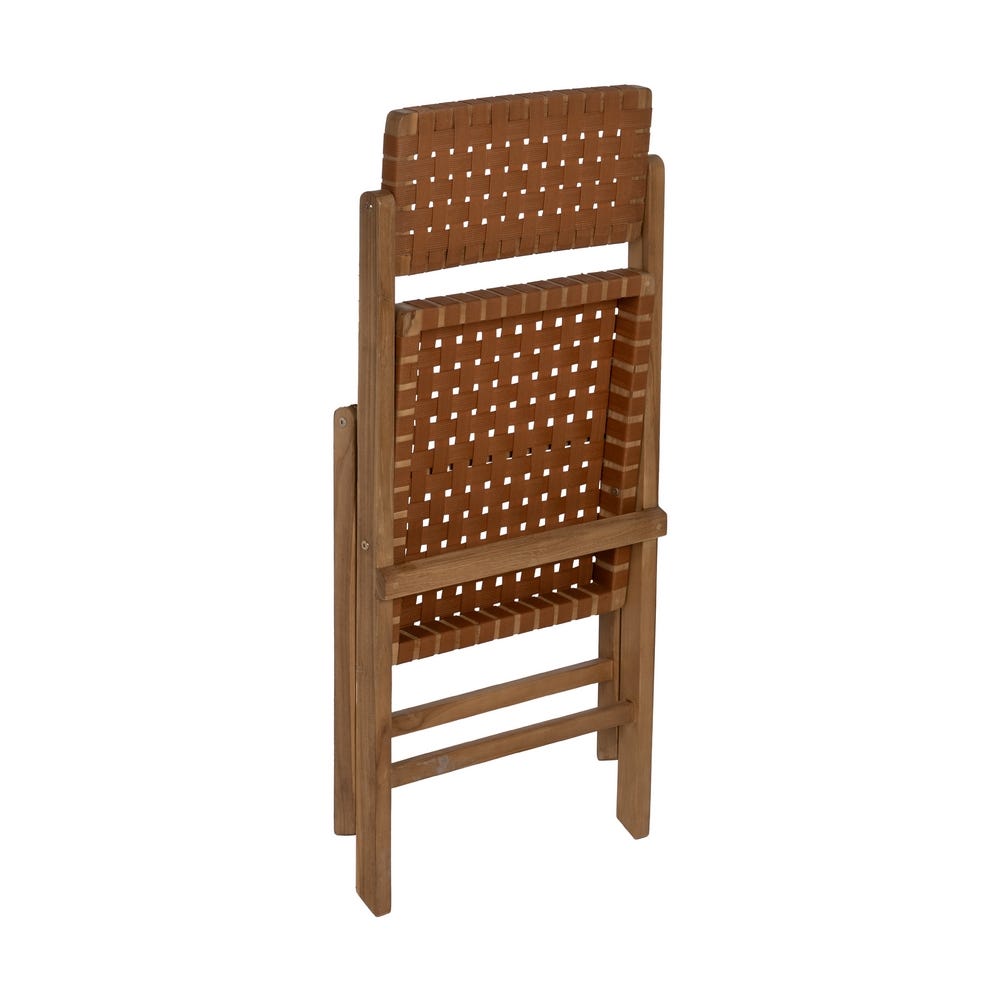 Silla plegable de madera natural en acabado negro estilo contract – 49 x 58 x 87,5 cm - Imagen 4
