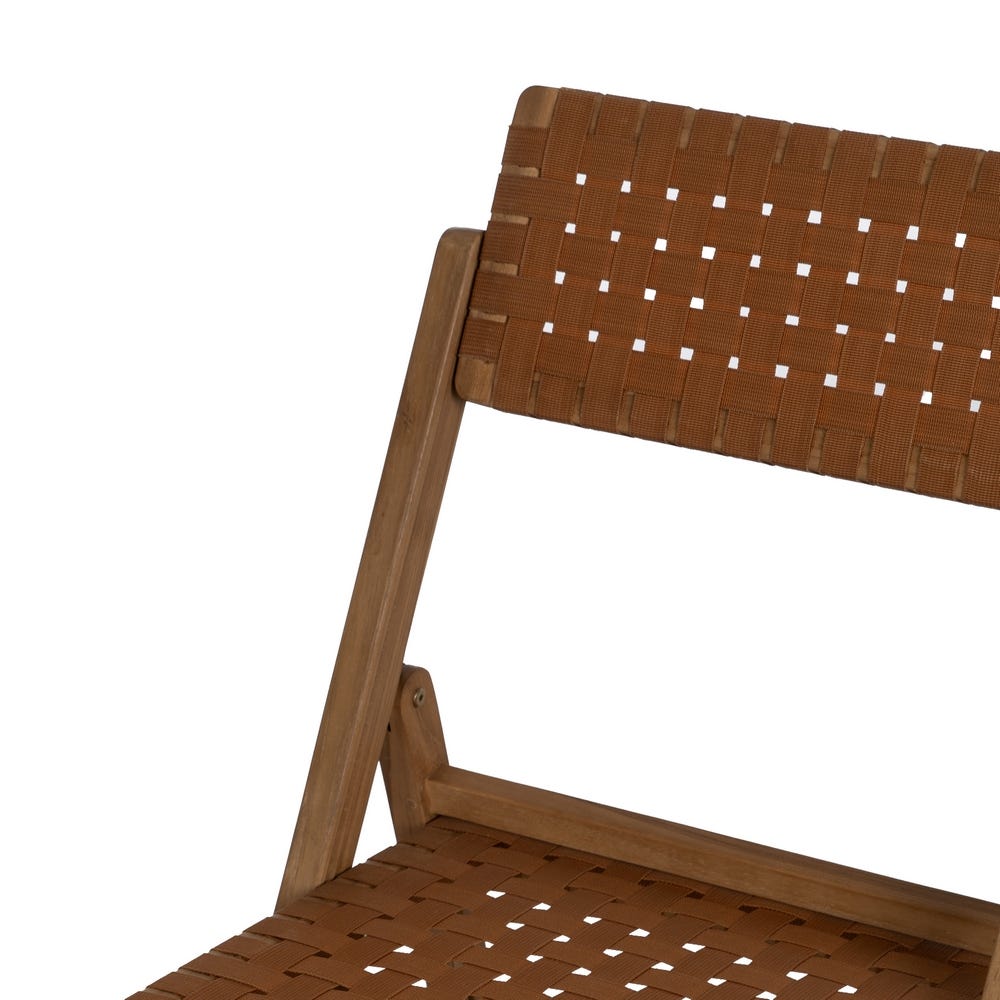 Silla plegable de madera natural en acabado negro estilo contract – 49 x 58 x 87,5 cm - Imagen 6